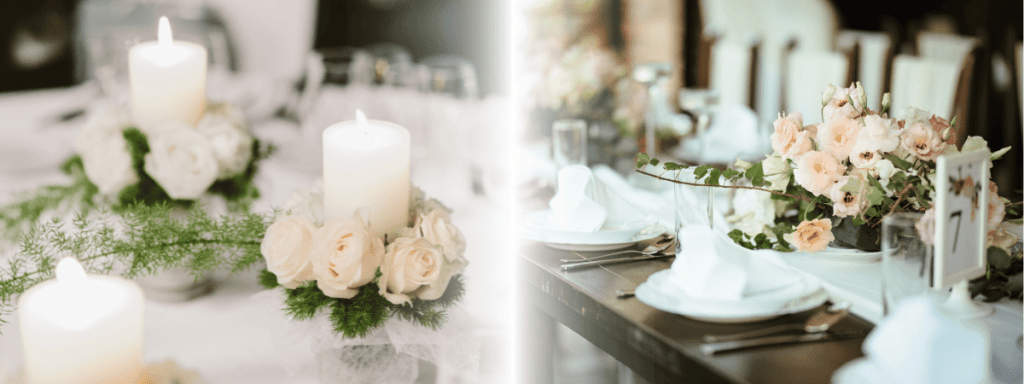 Unique Wedding Table Centrepiece Ideas Using Peach Fuzz for Any Wedding Style